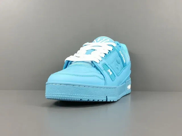 Louis Vuitton LV Trainer Blue White Monogrammed Sculpted Midsole Lifestyle Sneakers 15