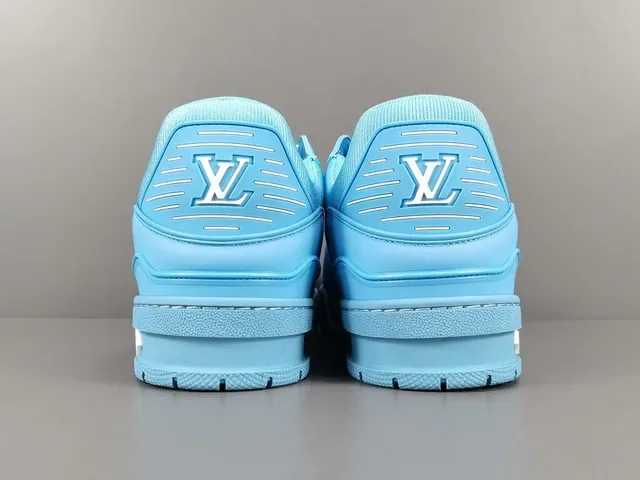 Louis Vuitton LV Trainer Blue White Monogrammed Sculpted Midsole Lifestyle Sneakers 17