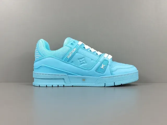 Louis Vuitton LV Trainer Blue White Monogrammed Sculpted Midsole Lifestyle Sneakers 18