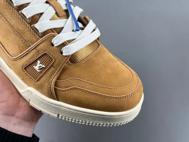 Louis Vuitton LV Trainer Brown Beige Suede And Leather Upper Chunky Platform Sole Lifestyle Sneakers 2