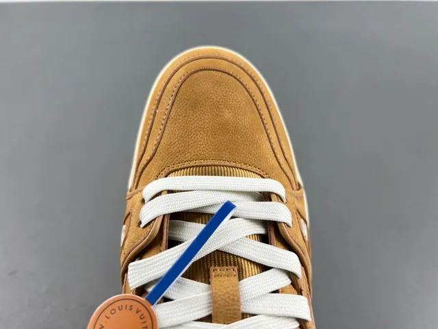 Louis Vuitton LV Trainer Brown Beige Suede And Leather Upper Chunky Platform Sole Lifestyle Sneakers 5