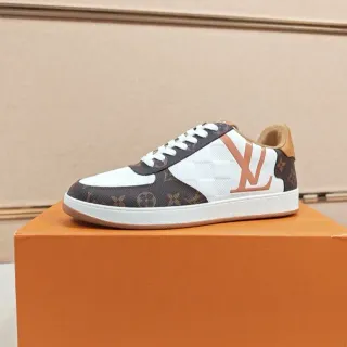 Louis Vuitton LV Trainer Brown White Monogram Canvas Quilted Panel Lifestyle Sneakers