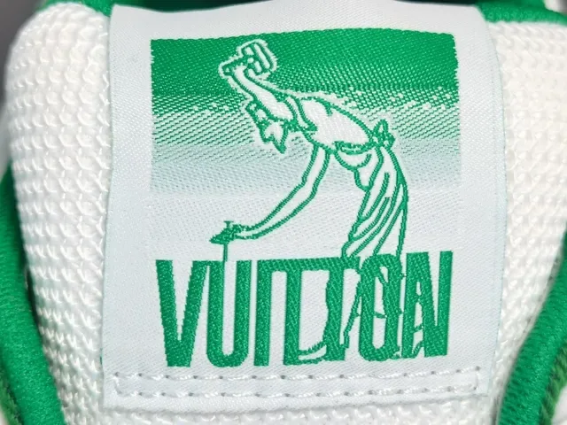 Louis Vuitton LV Trainer Green White Baskets Lifestyle Basses Avec Dessus En Maille Et Tissu Textil En Stratification 3