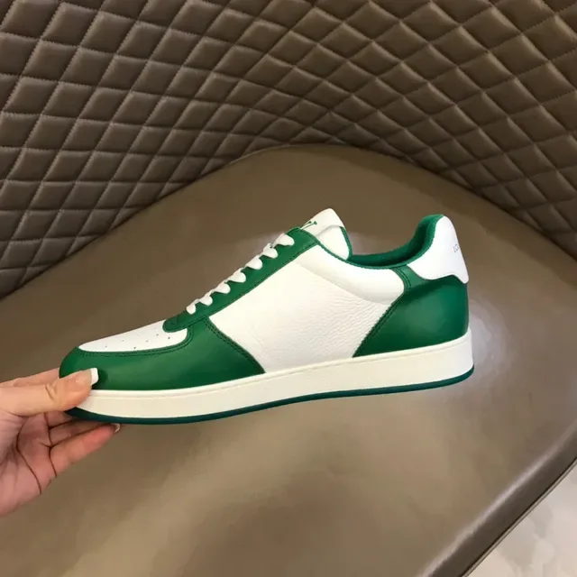 Louis Vuitton LV Trainer أحذية رياضية أخضر أبيض منخفضة الارتفاع بانيلد أسلوب حياة 3