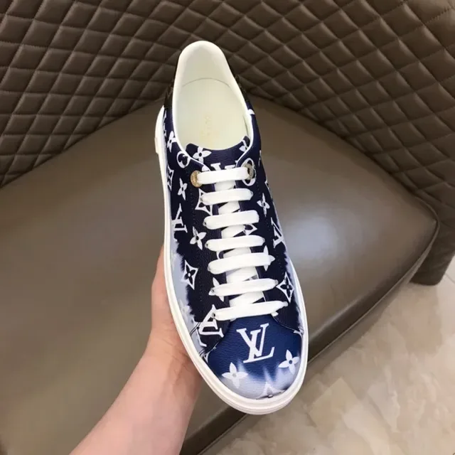 Louis Vuitton LV Trainer Navy Blue and White Monogram Tie-Dye Lifestyle Sneakers 7