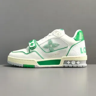Louis Vuitton LV Trainer White and Green Lifestyle Sneakers