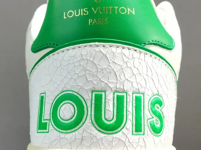 Louis Vuitton LV Trainer White and Green Lifestyle Sneakers 2
