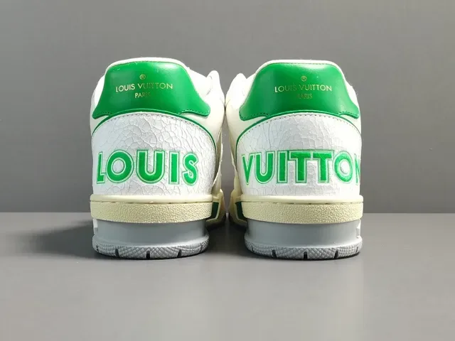 Louis Vuitton LV Trainer White and Green Lifestyle Sneakers 18