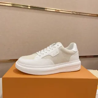 Louis Vuitton LV Trainer White Beige Low-Top Platform Sole Lifestyle Sneakers