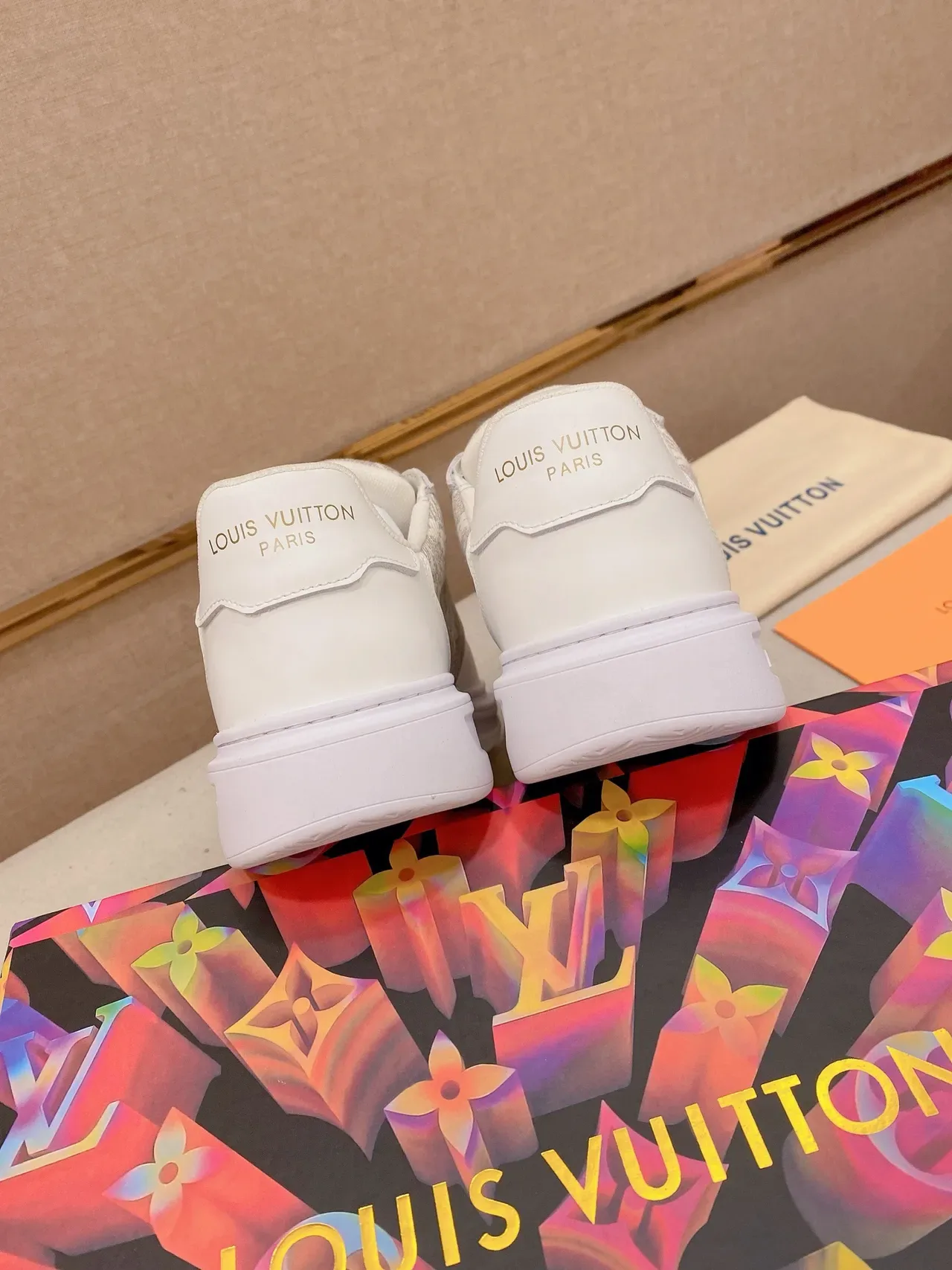 Louis Vuitton LV Trainer White Beige Monogram Canvas Panel Leather Overlays Lifestyle Sneakers 8