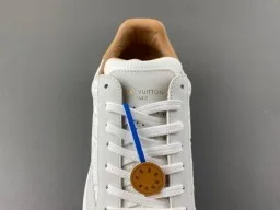 Louis Vuitton LV Trainer White Beige Monogram-Embossed Leather Platform Sole Lifestyle Sneakers 6