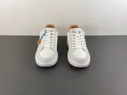 Louis Vuitton LV Trainer White Beige Monogram-Embossed Leather Platform Sole Lifestyle Sneakers 11