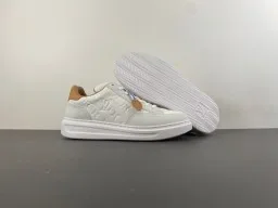 Louis Vuitton LV Trainer White Beige Monogram-Embossed Leather Platform Sole Lifestyle Sneakers 12