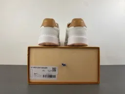 Louis Vuitton LV Trainer White Beige Monogram-Embossed Leather Platform Sole Lifestyle Sneakers 17