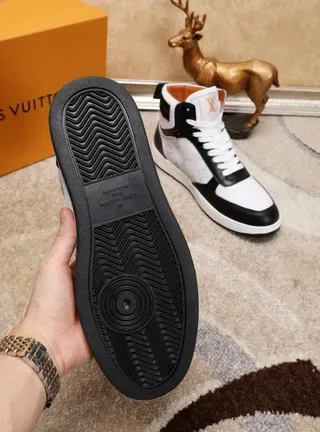 Louis Vuitton LV Trainer White Black High-Top Monogram-Printed Lifestyle Sneakers 2