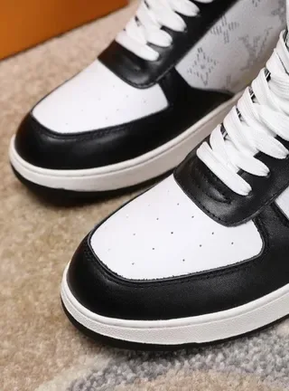 Louis Vuitton LV Trainer White Black High-Top Monogram-Printed Lifestyle Sneakers 5