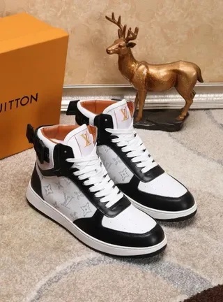 Louis Vuitton LV Trainer White Black High-Top Monogram-Printed Lifestyle Sneakers 6