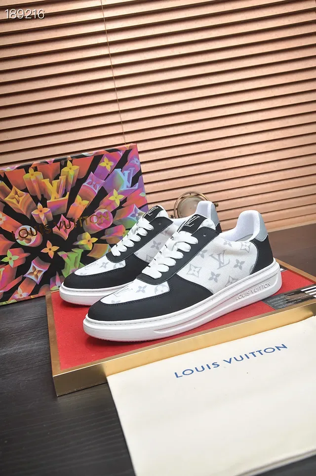 Louis Vuitton LV Trainer White Black Monogram Canvas Color-Blocked Lifestyle Sneakers 1
