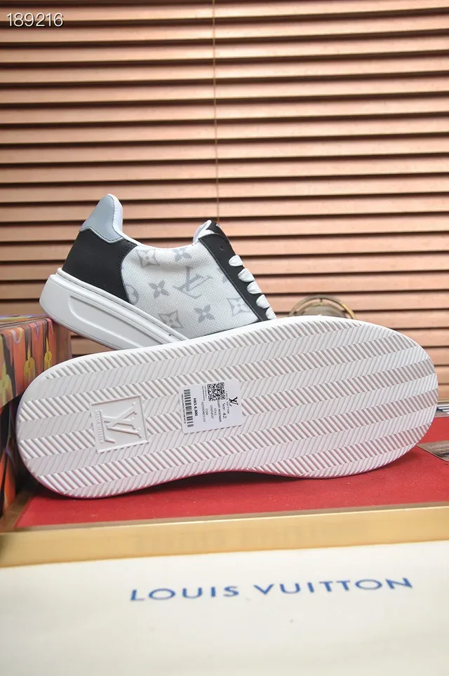 Louis Vuitton LV Trainer White Black Monogram Canvas Color-Blocked Lifestyle Sneakers 2
