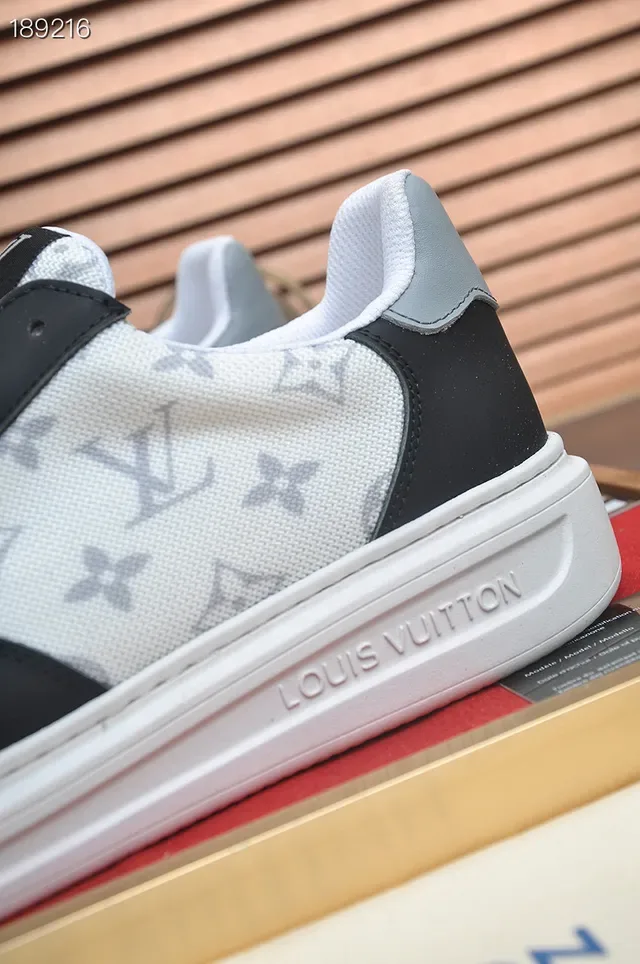Louis Vuitton LV Trainer White Black Monogram Canvas Color-Blocked Lifestyle Sneakers 3