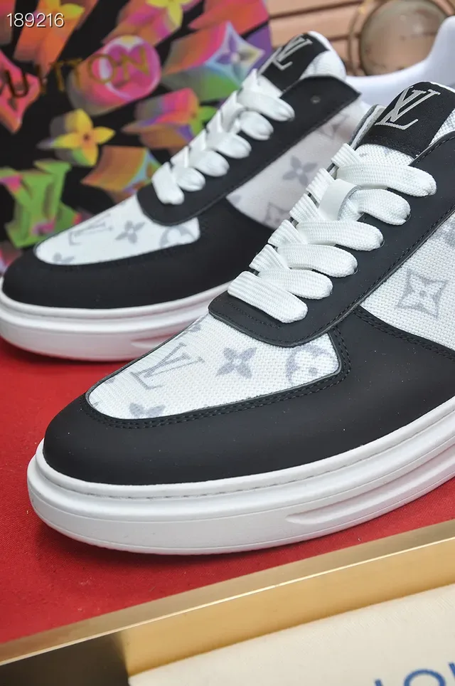 Louis Vuitton LV Trainer White Black Monogram Canvas Color-Blocked Lifestyle Sneakers 4