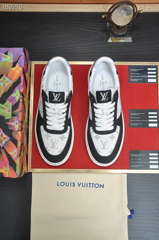 Louis Vuitton LV Trainer White Black Monogram Canvas Color-Blocked Lifestyle Sneakers 6