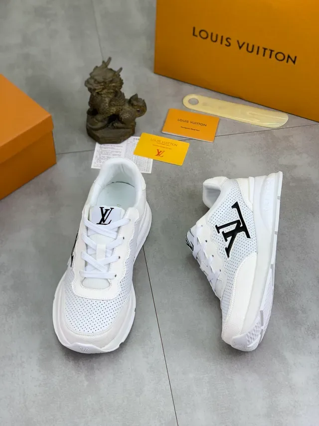 লুই ভিতন LV Trainer সাদা কালো Perforated Leather Monogram Side Logo Lifestyle Sneakers 5