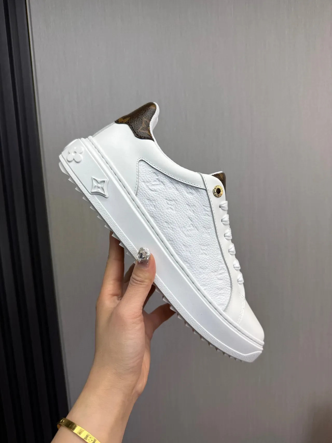 Louis Vuitton LV Trainer White Brown Leather Upper Monogram Heel Tab Lifestyle Sneakers 6