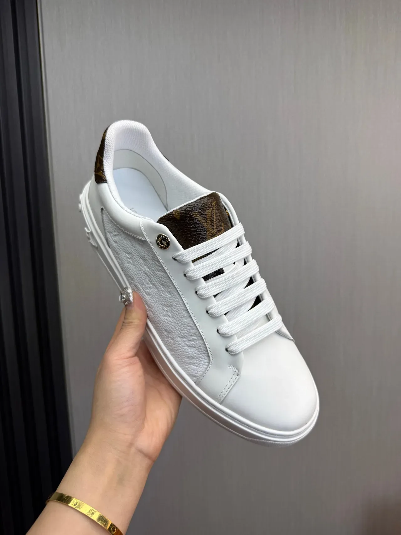 Louis Vuitton LV Trainer White Brown Leather Upper Monogram Heel Tab Lifestyle Sneakers 7