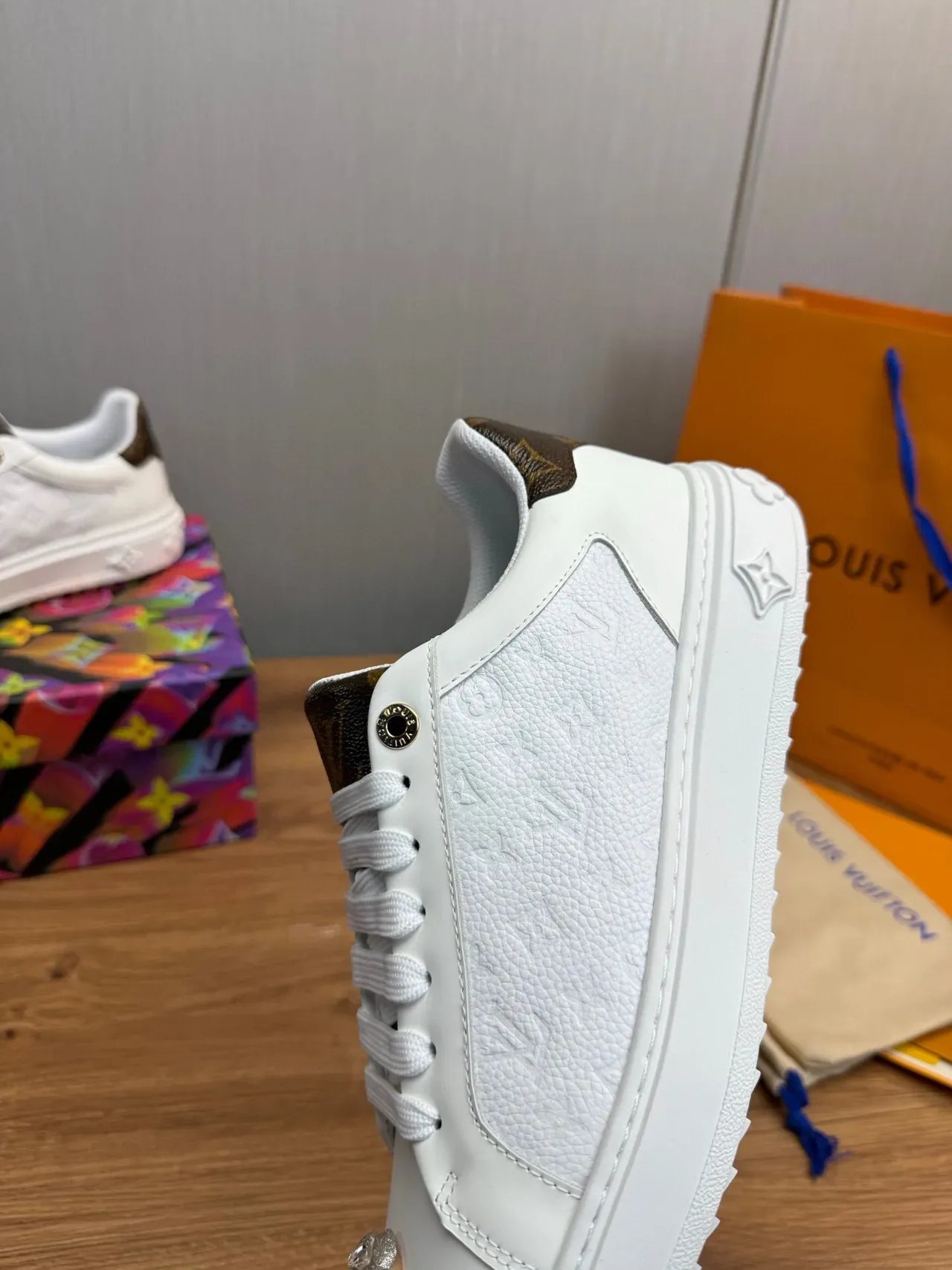 Louis Vuitton LV Trainer White Brown Leather Upper Monogram Heel Tab Lifestyle Sneakers 8