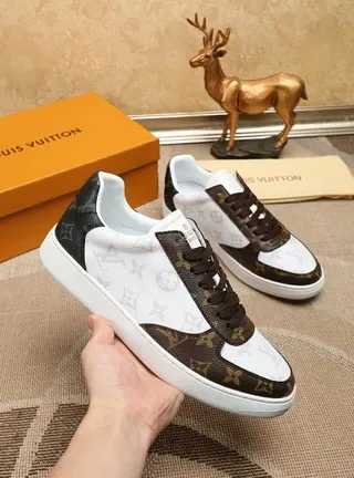 Louis Vuitton LV Trainer White Brown Monogram Canvas Leather Paneling Lifestyle Sneakers 3