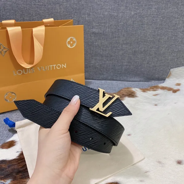 Louis Vuitton LV Twist Belt Black Gold Epi Buckle Leather Belt 3