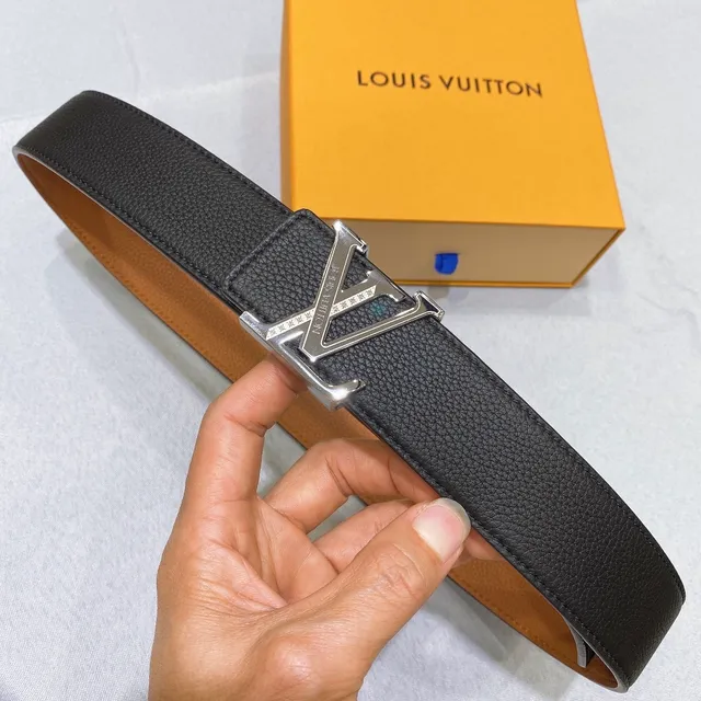 Louis Vuitton LV Twist Black Pebbled Leather Belt 3