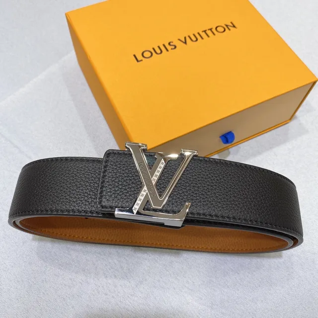 Louis Vuitton LV Twist Black Pebbled Leather Belt 5