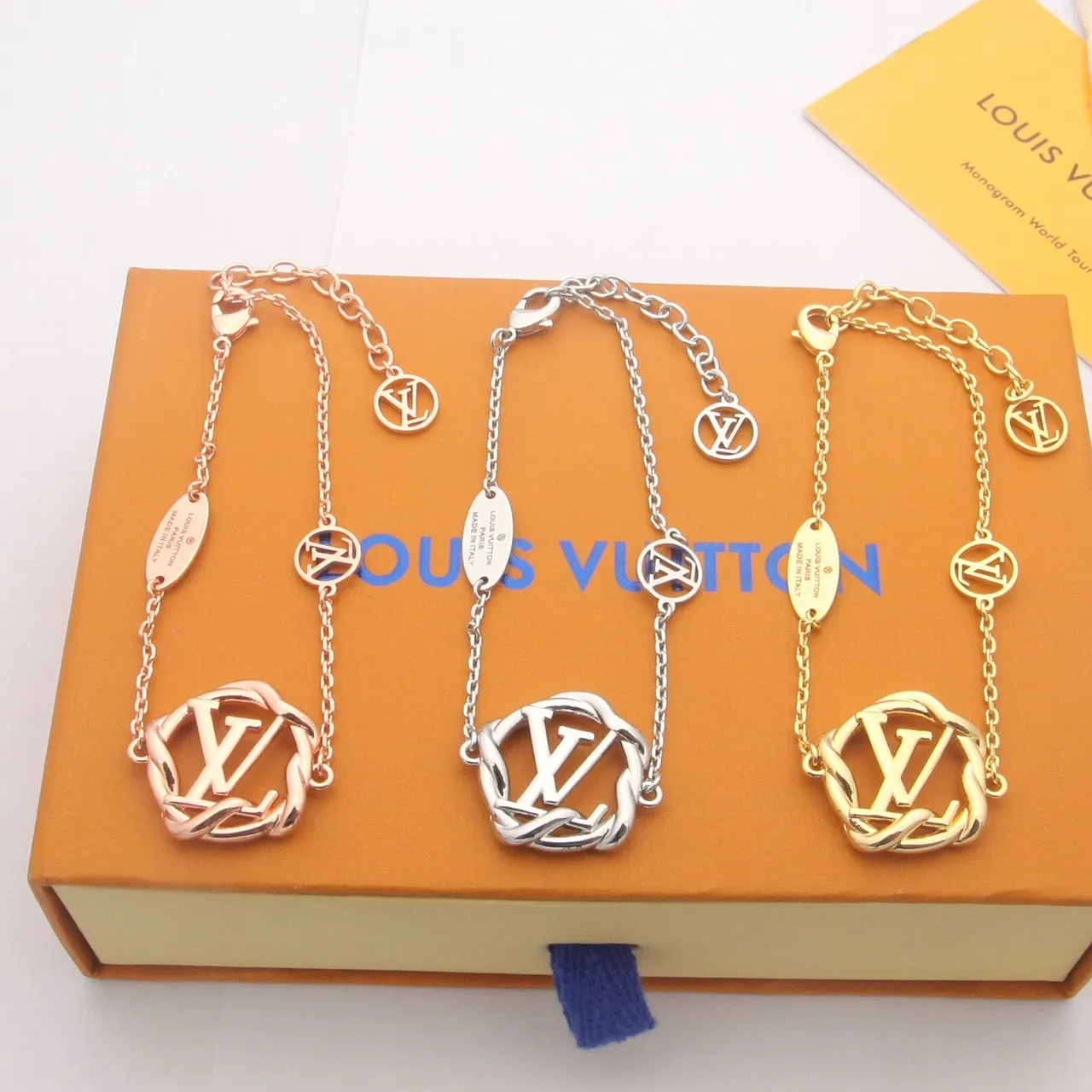 Louis Vuitton LV Twist Gold Silver Twisted-Knot Motif Monogrammed Charms Bracelet 5