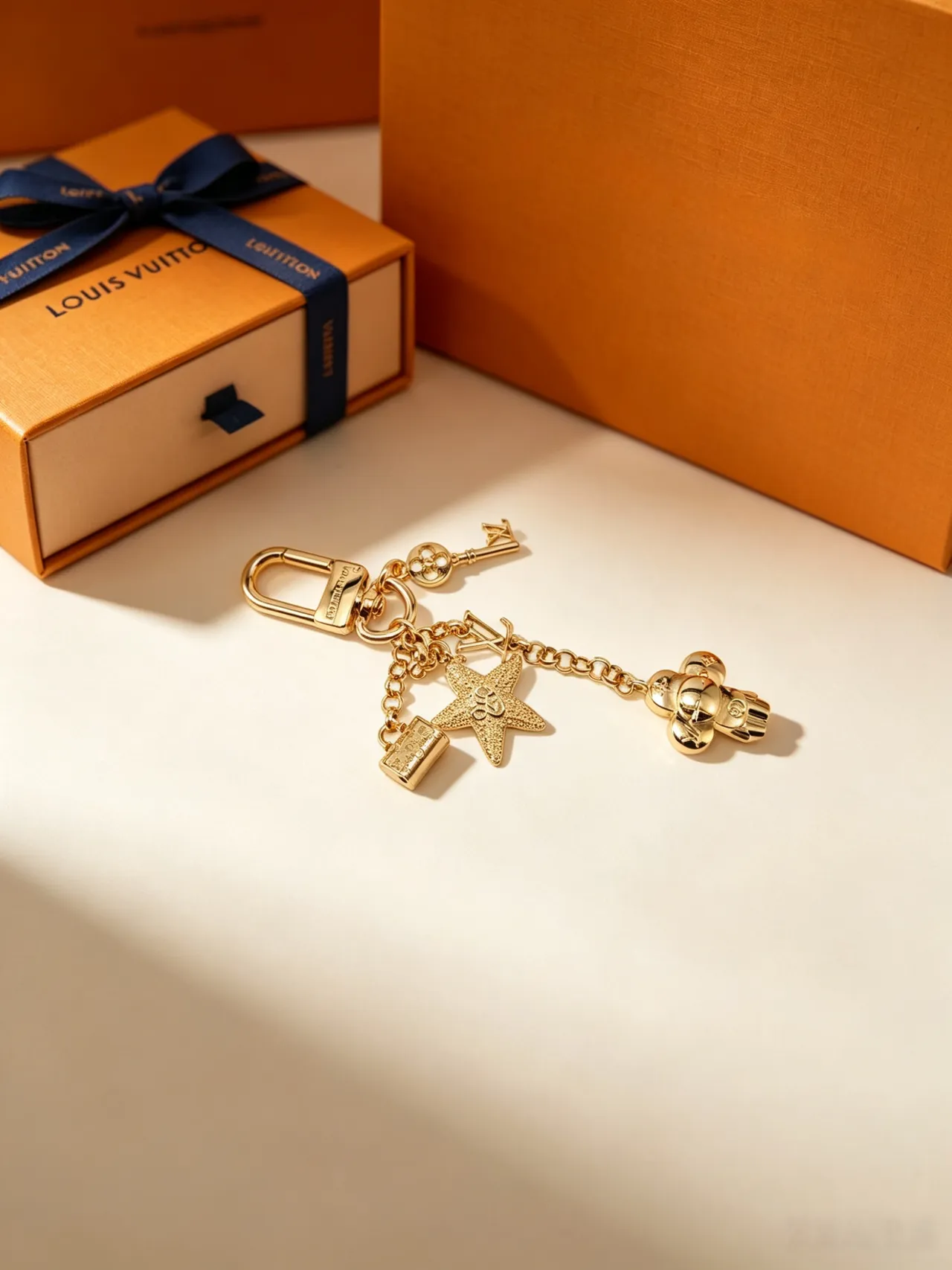 Louis Vuitton Metallic Charm Keychain Bracelet 2
