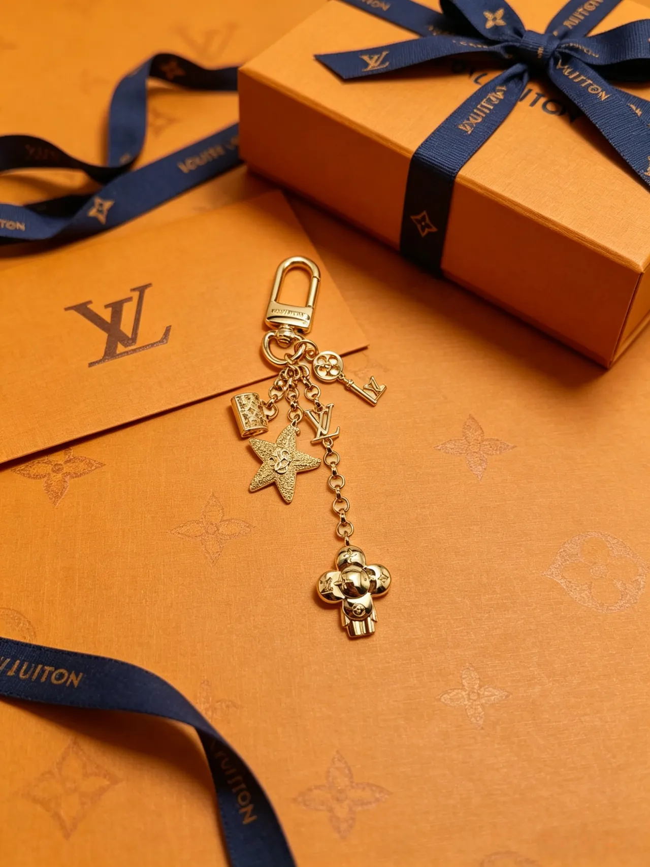 Louis Vuitton Metallic Charm Keychain Bracelet 3