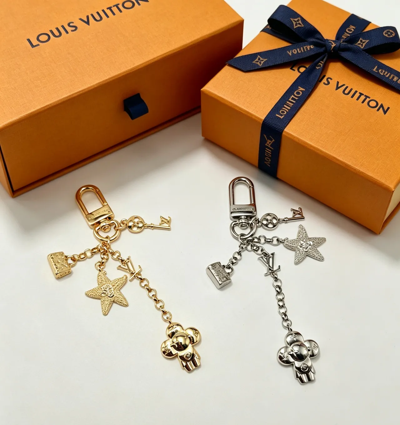 Louis Vuitton Metallic Charm Keychain Bracelet 6