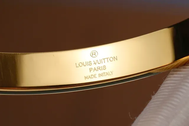 Louis Vuitton Monogram Bangle Gold Multicolor Rigid Bracelet 2
