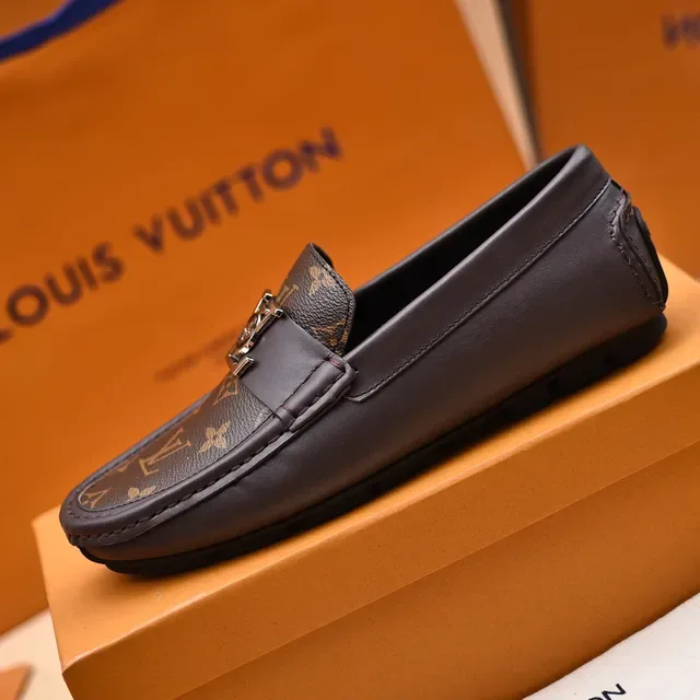 Louis Vuitton Monogram Canvas Leather Strap Loafers 6