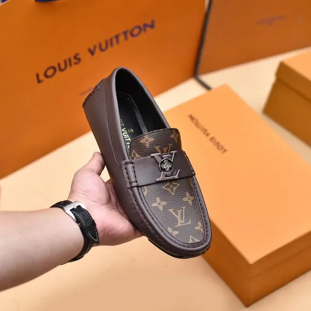 Louis Vuitton Monogram Canvas Leather Strap Loafers 7