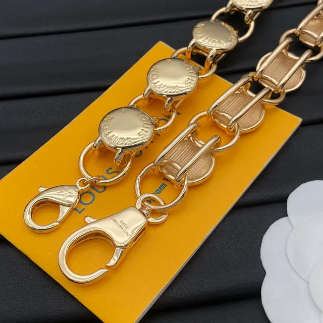 Louis Vuitton Monogram Chain Gold-Tone Medallion Bracelet 2
