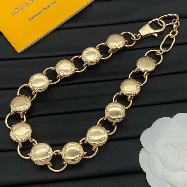 Louis Vuitton Monogram Chain Gold-Tone Medallion Bracelet 5