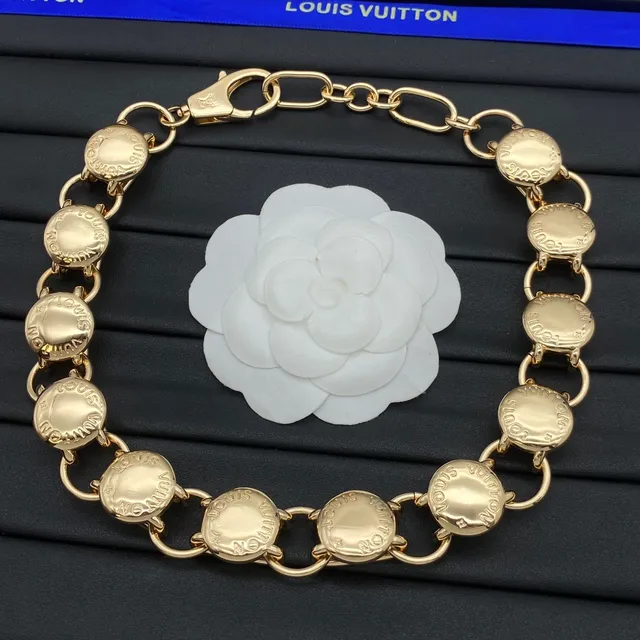 Louis Vuitton Monogram Chain Gold-Tone Medallion Bracelet 6
