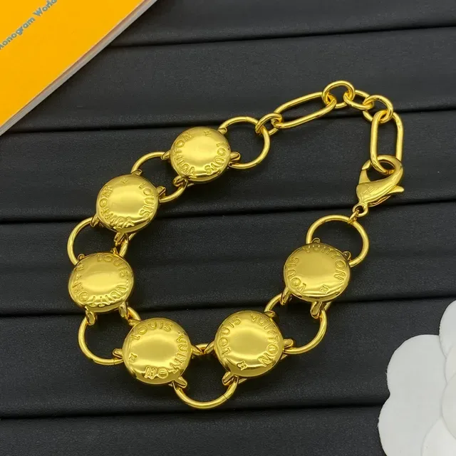 Louis Vuitton Monogram Chain Gold-Tone Medallion Bracelet 2