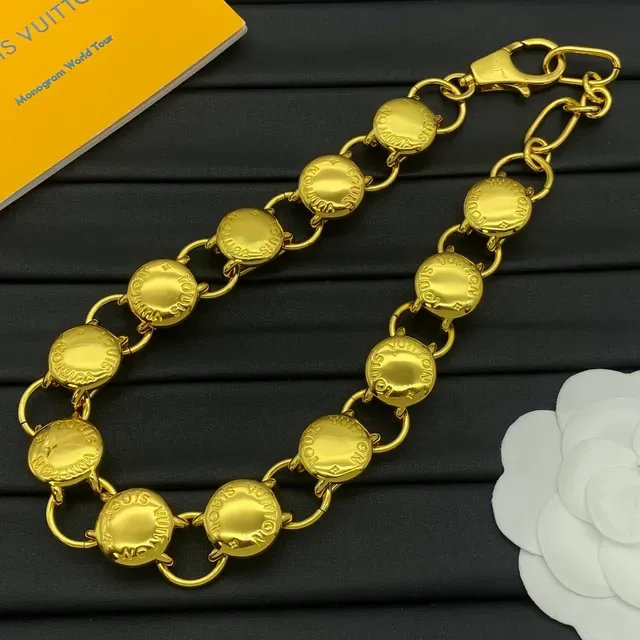 Louis Vuitton Monogram Chain Gold-Tone Medallion Bracelet 5