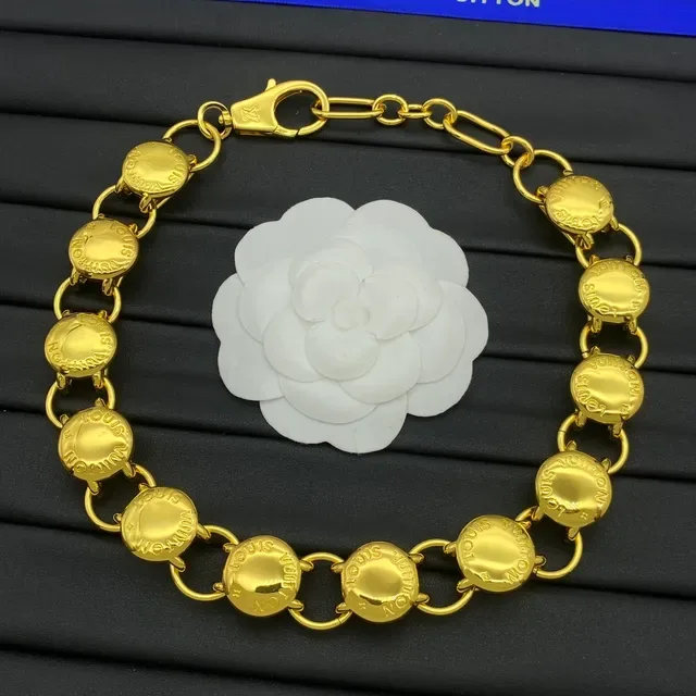 Louis Vuitton Monogram Chain Gold-Tone Medallion Bracelet 6