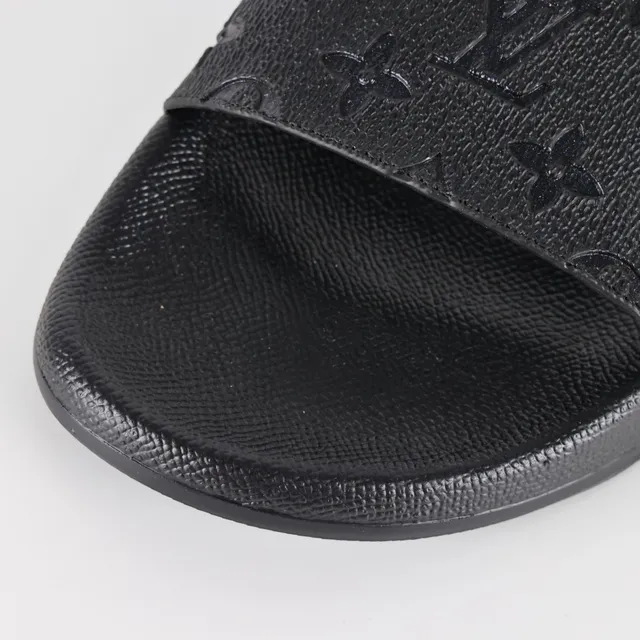 Louis Vuitton Monogram Embossed Rubber Slide Slippers 5