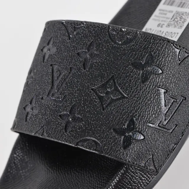 Louis Vuitton Monogram Embossed Rubber Slide Slippers 6