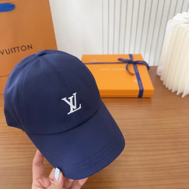 Casquette de baseball Louis Vuitton Monogram brodée marine 2